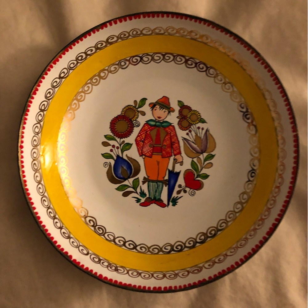 Hand made Austrian Porcelain Enamel Trinket Dish